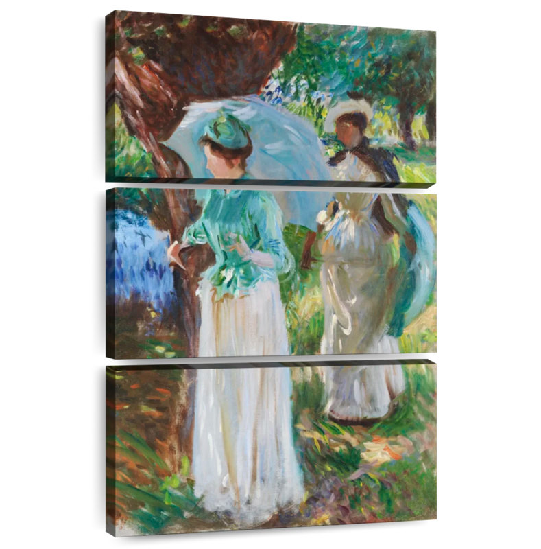 Leisha, deux filles avec des parasols, 1888, H 57 po x l 36 po