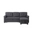 Canapé-lit modulaire réversible en lin gris foncé 84 po avec rangement Sierra-1918571332