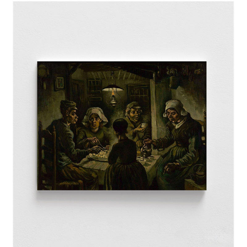 «The Potato Eaters» par Vincent Van Gogh, reproduction d'art de salon, reproduction de Van Gogh, reproduction de peinture à l'huile de restaurant, reproduction de Van Gogh