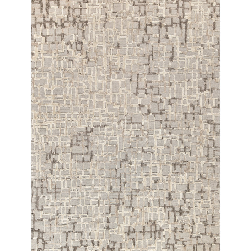 Vista Geometric Hand-Loomed Mocha Beige Area Rug, Rectangle 12' x 15'