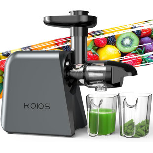 KOIOS Juicer Machine For Vegetable And Fruit With 2 Speed Modes & Reverse Function, Quiet Motor, Easy To Clean With Brush, Non-BPA