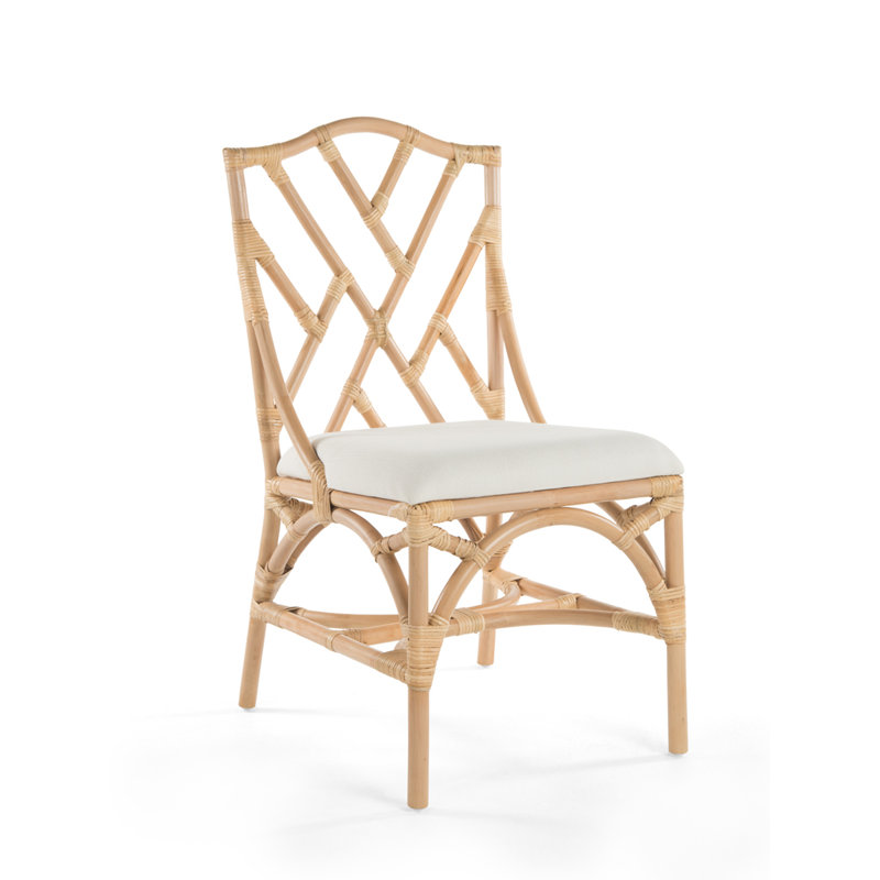 Alderson 20'' H Cotton Upholstered Side Chair, Natural