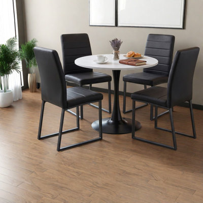 Compact Dining Table Sets(Must include both Table and Chair), MDF Modern Kitchen