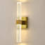Applique murale 1 lumière DEL, métal doré laiton et cristal, luminaire à intensité variable certifié 6000K ETL **