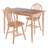 Damya 2 - Person Solid Wood Top Four Leg Dining Set