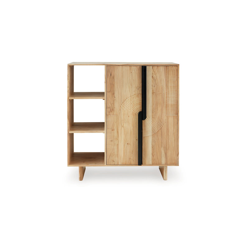 Console Ebie, portes cannelées 5 tablettes, 40 po