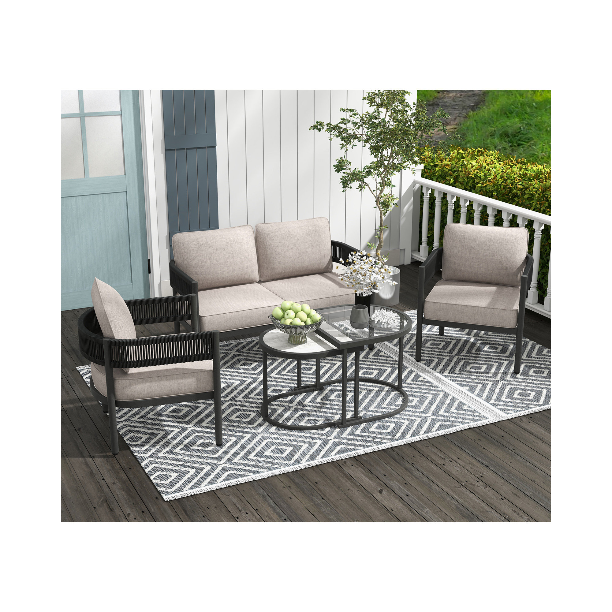 Joss & Main Alexandria Outdoor Seating Group - Thumbnail 2