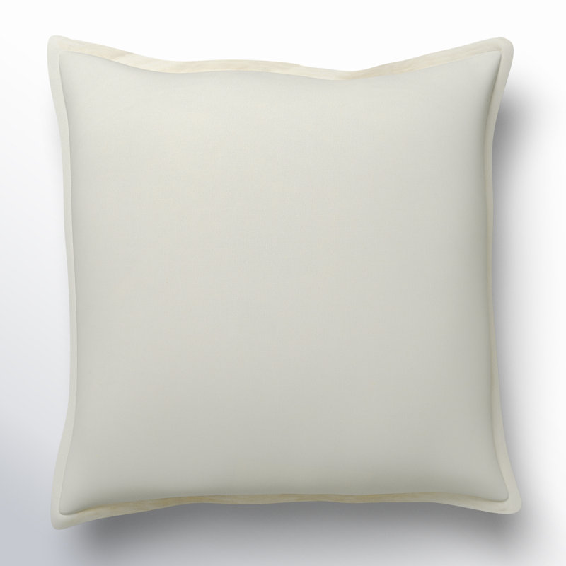 Amy Linen 22-Inch Square Throw Pillow, Ivory