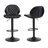 Adjustable Swivel 24"-33" Height Rhombus Faux Leather Bar Stools with Back for Kitchen Island-37222002-37222004