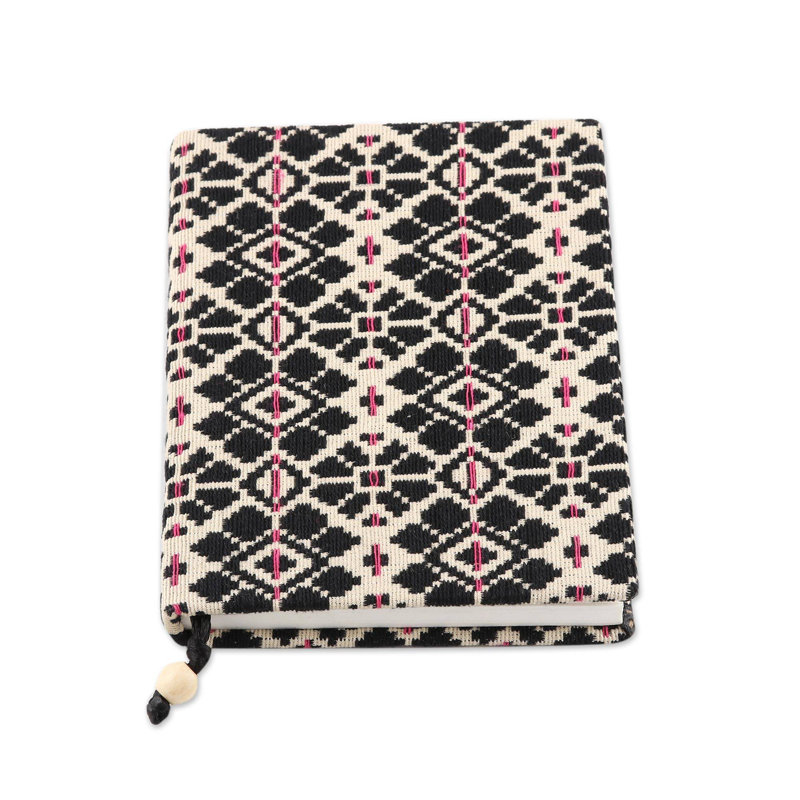 NOVICA Blossoming Geometry And Cotton Journal