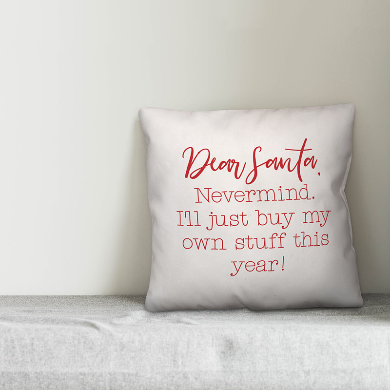  Coussin Dear Santa, 16 po x 16 po, Housse de coussin seulement - Insert