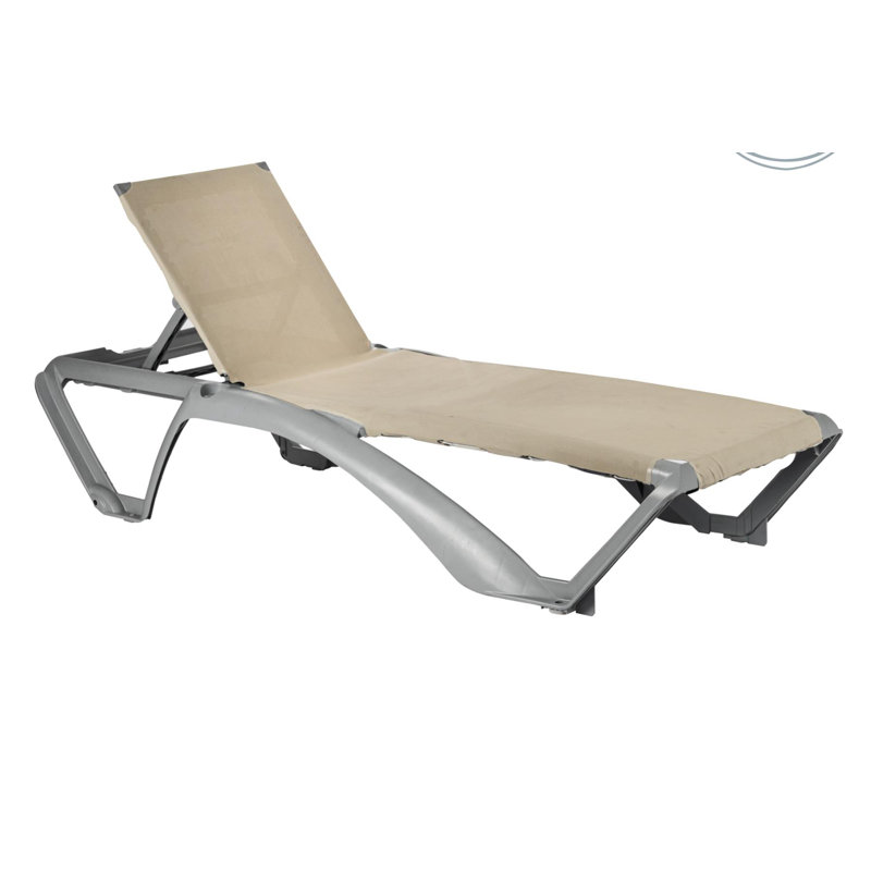 190 cm Long Reclining Single Chaise, Grey, Neutral
