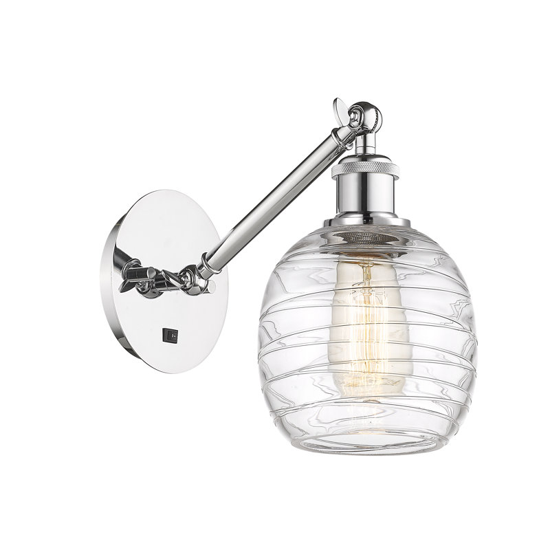 Applique murale 1 lumière 6 po avec bras ajustable Shauna 1, DEL, Chrome poli