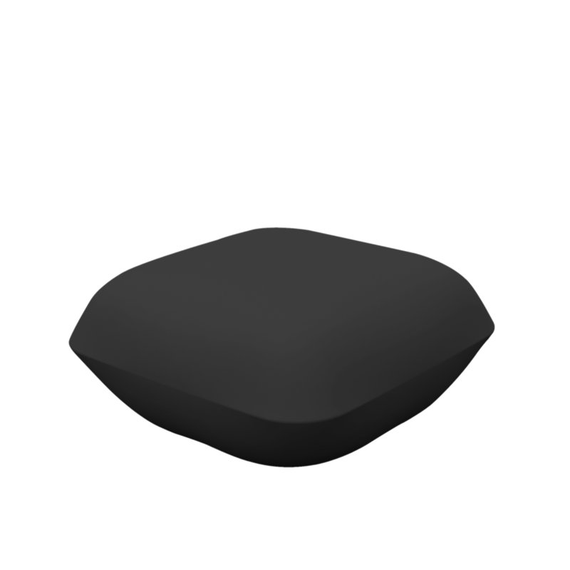Pillow Outdoor Ottoman, Black