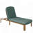 Adjustable Outdoor Chaise Lounge with Thick Cushions and Acacia Wood Frame for Patio, Poolside, or Beach Relaxation-1680836613
