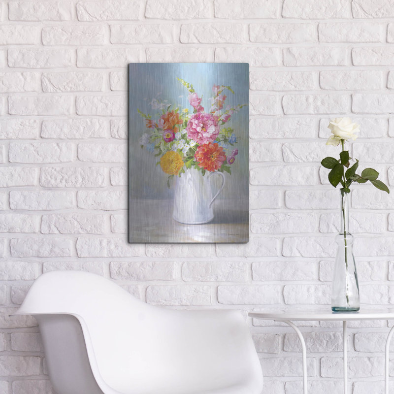 Winston Porter «Country Bouquet 2» par Danhui Nai, art mural en métal, H 24 po x l 24 po