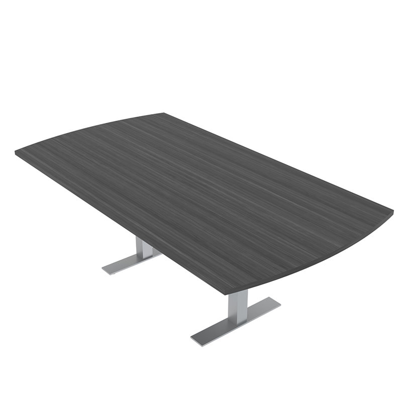 Table de conférence Pavert Arc, Nuit asiatique, Argent argent, L 72 po x l 48 po