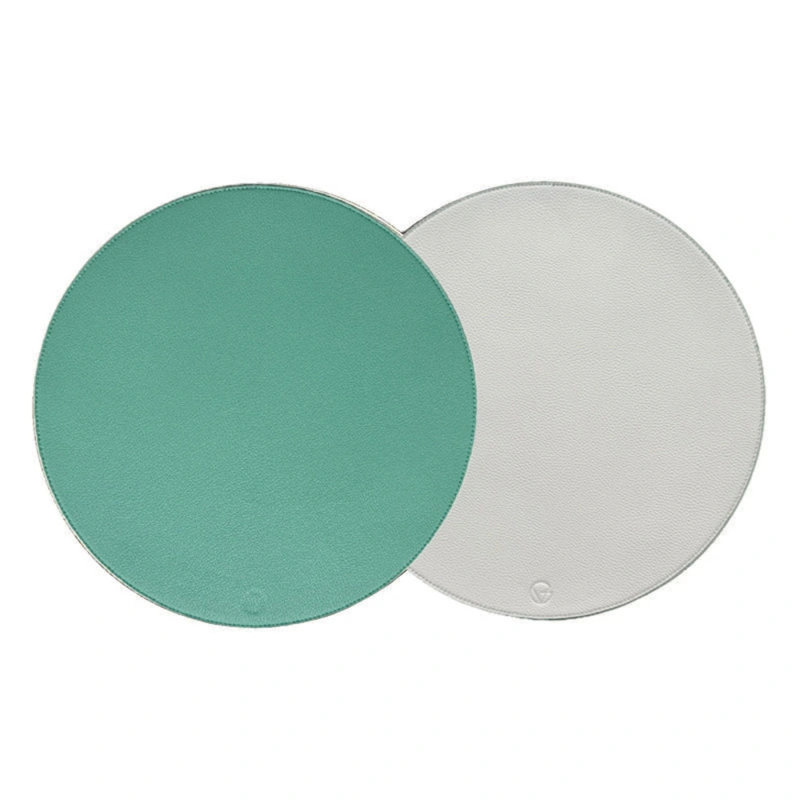 Round, White/Turquoise