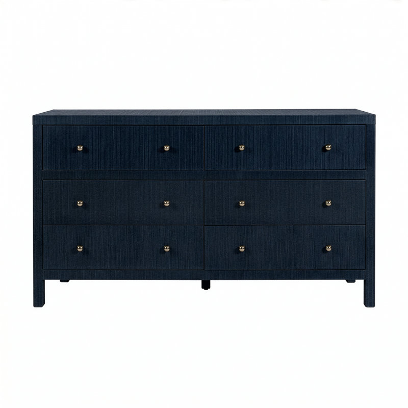 Commode 6 tiroirs 60 po Celine, Bleuet