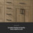 Bailey 60 in. Double Sink Freestanding Driftwood Oak Bathroom Vanity with White Stone Top, Backsplash, Matte Black-723542416-775709984-775710013