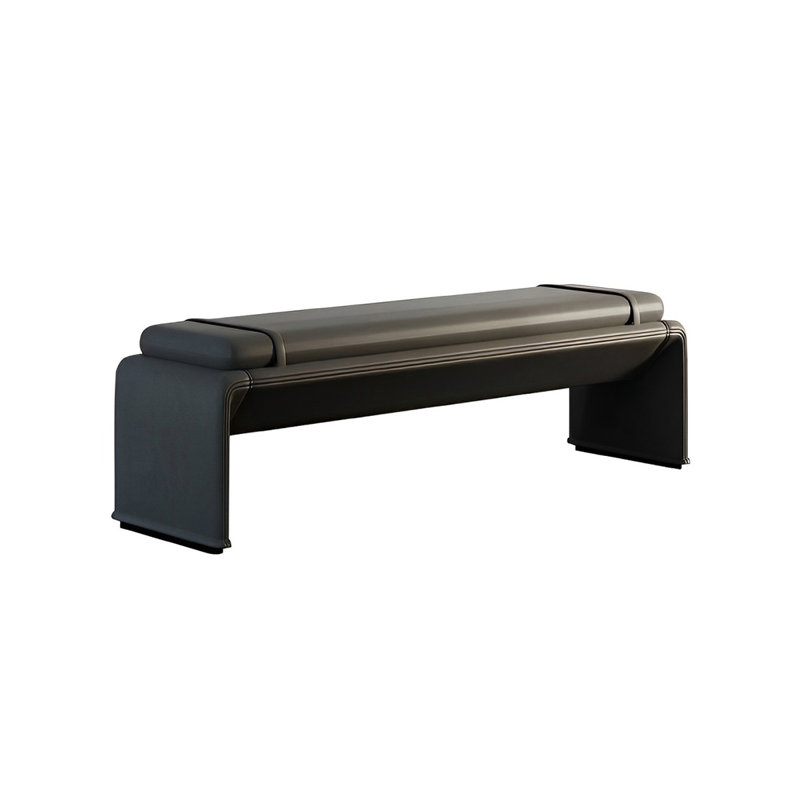 Banc de rangement Navjodh, Gris, H 16,92 po x l 47,24 po x P 19,68 po
