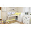 Bureau d'ordinateur en L 55,1 po avec lumière DEL colorée et prises intégrées Broly-1357720996