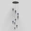 Delonda 9 Light Glass Dimmable LED Pendant-1775188575