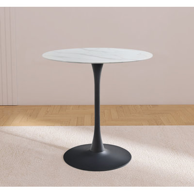 Holly Round Marble Counter height Bar Table