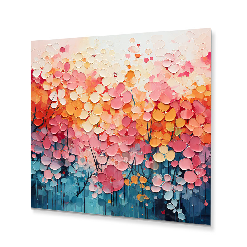 Coral Oasis I - impression sans cadre sur métal, H 23 po x l 23 po x P 1 po