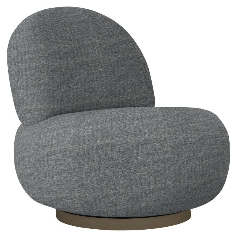 Lulu 29'' Wide Swivel Side Chair, Dark Grey Chenille 5533-011, Portobello