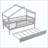 Wooden House Bed with Trundle
