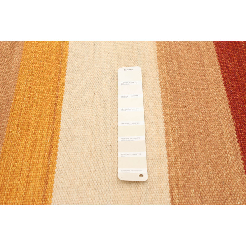 Tapis décoratif en laine de conception unique 7 pi 10 po x 9 pi 9 po noué à la main New Age Ivoire/jaune