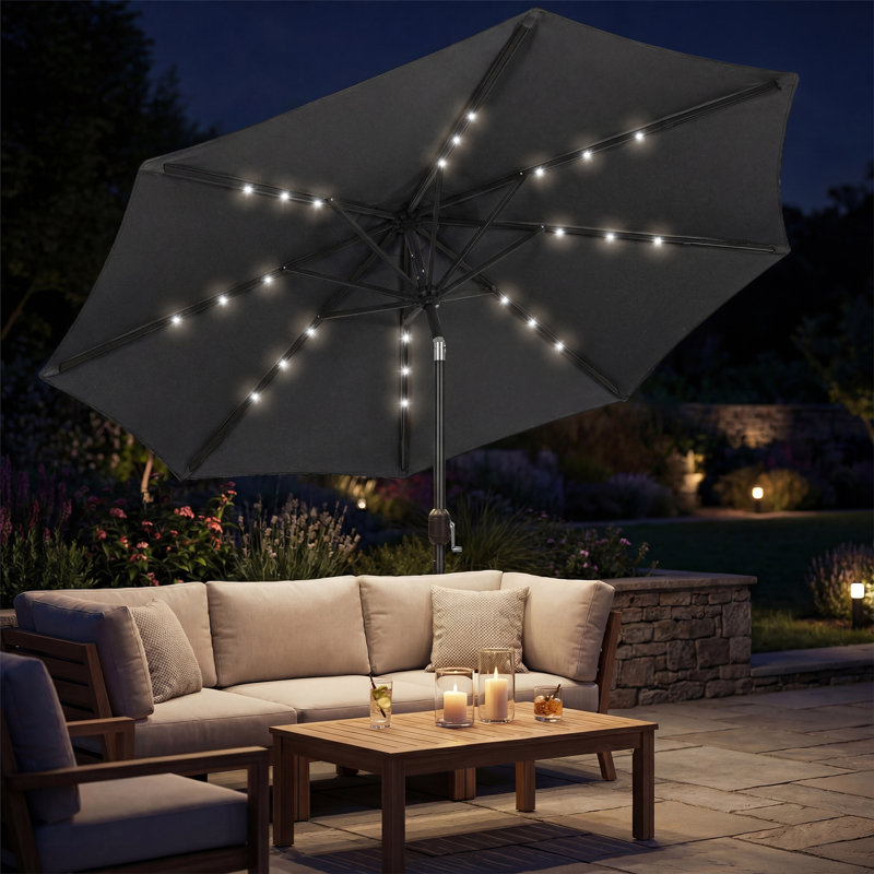 263cm Market Parasol, Black
