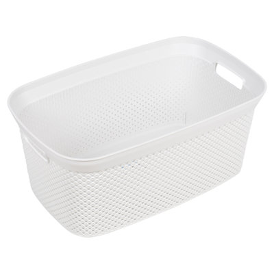 Plastic Laundry Basket with Handles