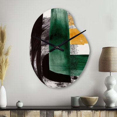 Sharief - Pear Shape Large Green Wall Clock