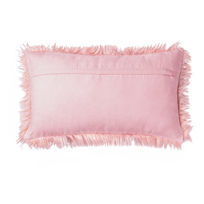 Chrismas Long Faux Fur Collection Square Throw Pillow