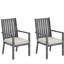 Chaises de patio 23 po en aluminium toutes saisons avec coussins gris - idéales pour les chaises longues d'extérieur