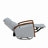 Swivel Glider Reclining Chair With Wooden Arms For Living Room