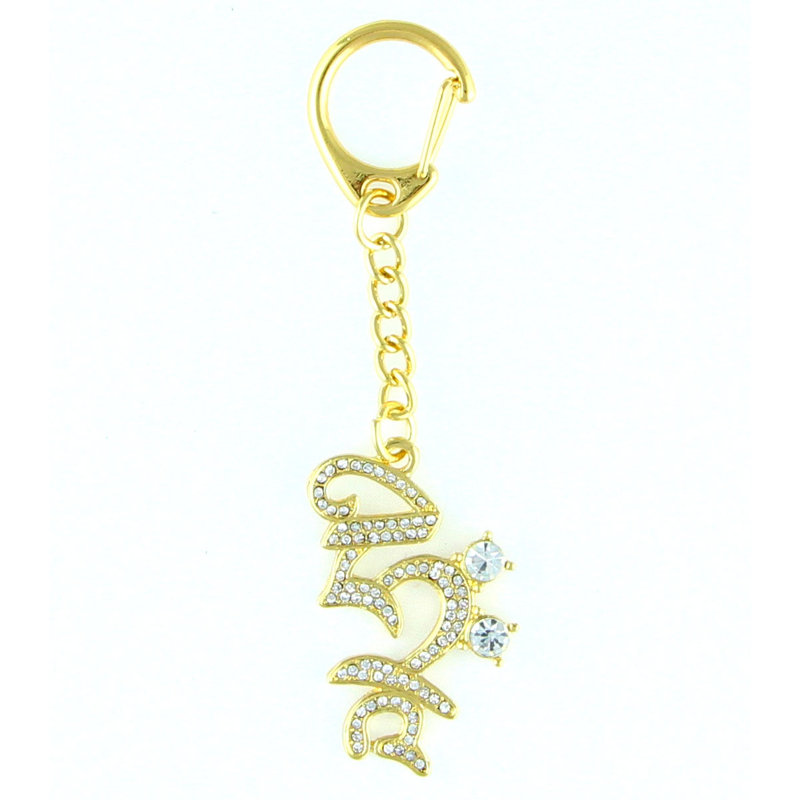 Porte-clés amulette avec graine de rocaille Hrih Bejeweled