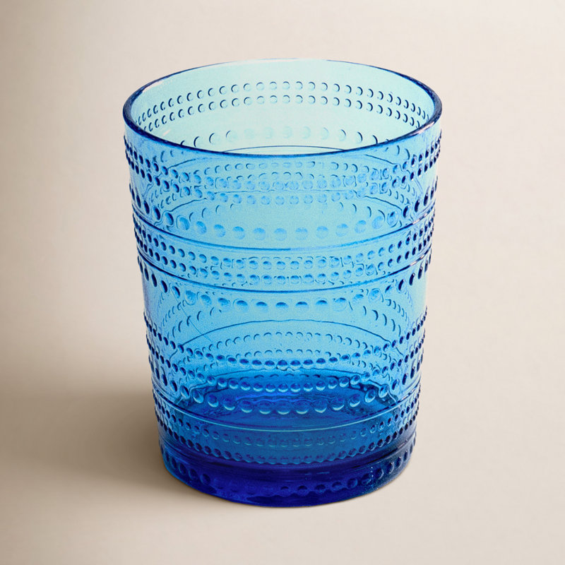 Verre acrylique perlé Chaplin - Bleu cobalt - 15,6 oz, Bleu, 15,60 oz