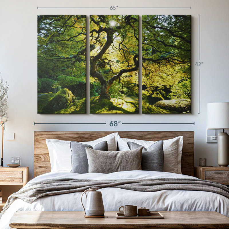Nature, «Japanese Maple Garden Canvas Print» sur, H 42 po x l 65 po x P 1,25 po