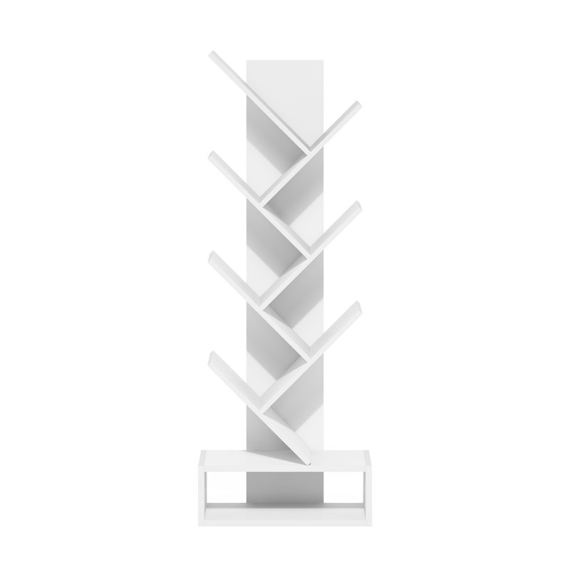 Nickeya Bookcase, White