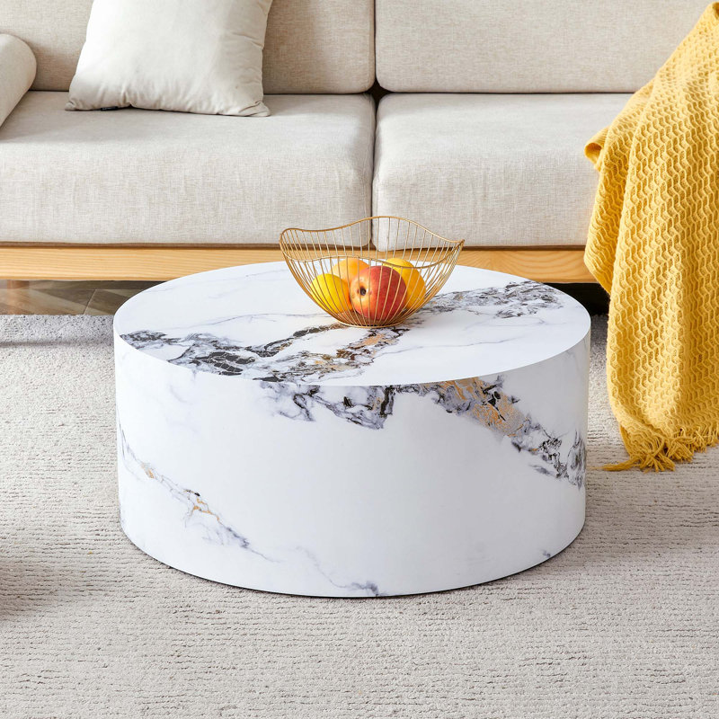 Table basse ronde, Blanc