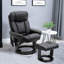 Fauteuil inclinable de massage en cuir PU avec repose-pieds-351994081