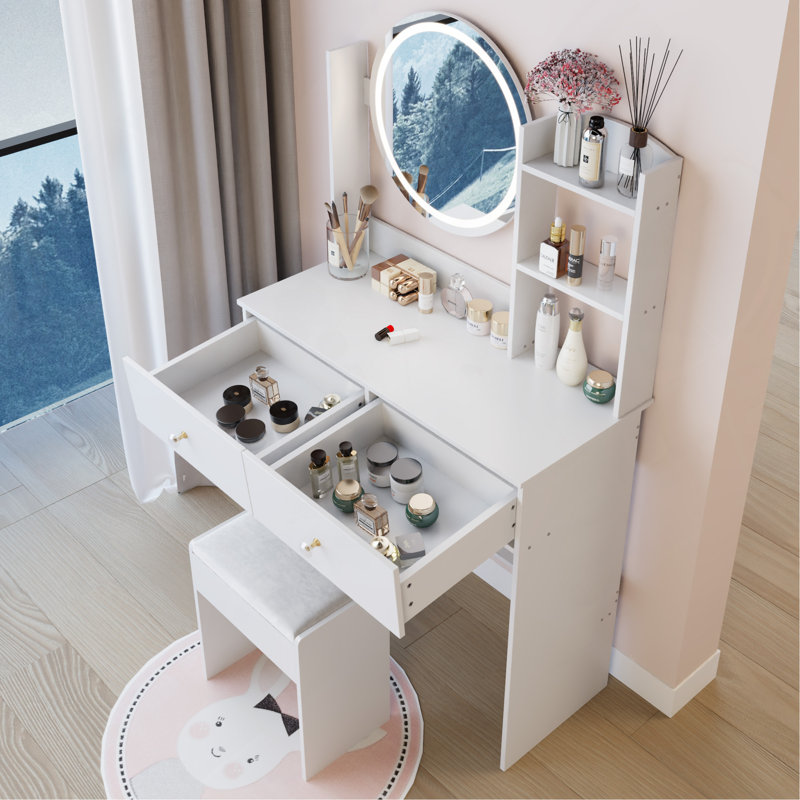 Ensemble de coiffeuse à miroir 17 po