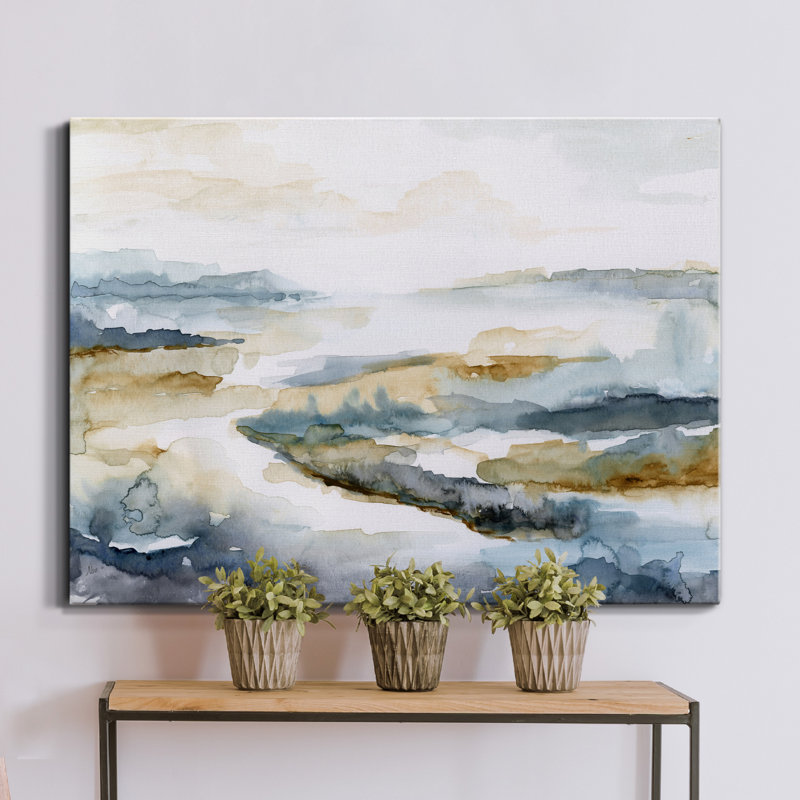 Estuaire I - reproduction d'art sur toile tendue, H 48 po x l 32 po x P 1 po