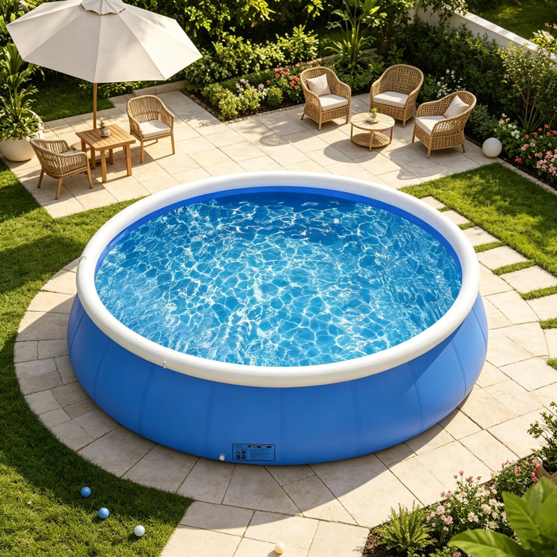 Piscine gonflable à ressorts gonflables en forme de papillon 183 * 51 , L 11,8 po x H 30,22 po
