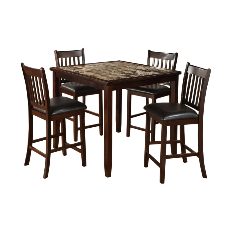 Engles Marble Top Four Leg Dining Set