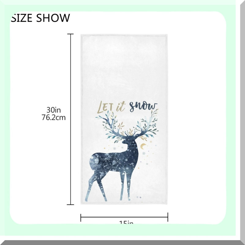 Winter Wonderland Snowflake Hand Towels - Soft, Absorbent, and Perfect for Kitchen, Bathroom, or Guest Use - Ideal Housewarming Gift - 16 x 30