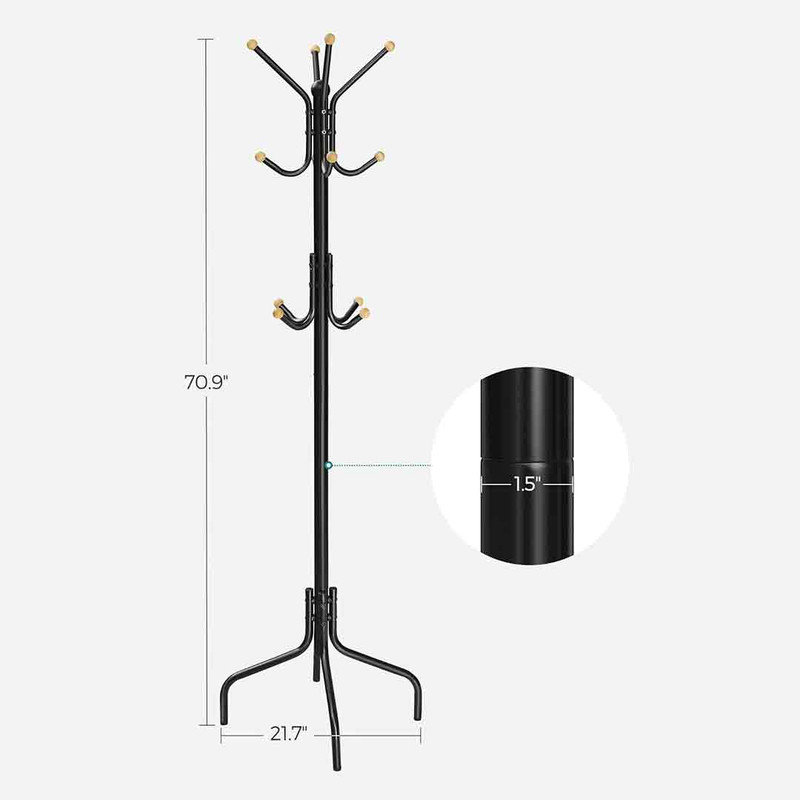 Coat Rack Freestanding, Classic Black